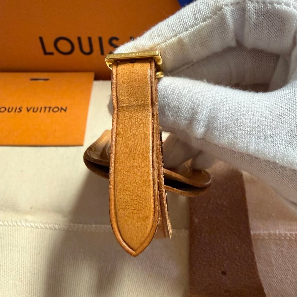 Louis Vuitton Vachetta Leather Luggage Tag and Poignet Authentic NO BOX - Picture 7 of 10